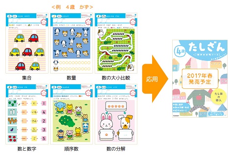 「4歳　かず」の様々な問題を並べた画像です